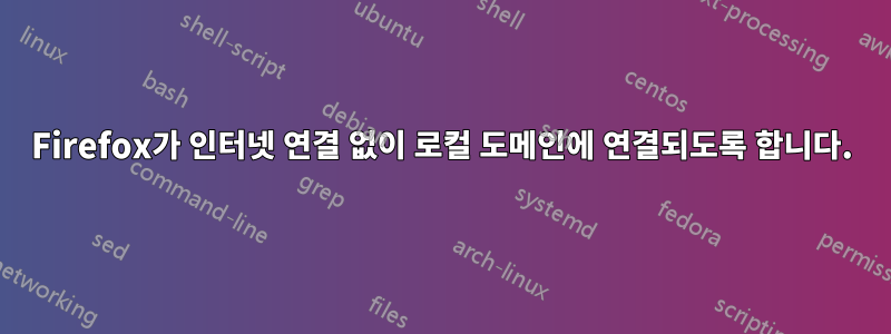Firefox가 인터넷 연결 없이 로컬 도메인에 연결되도록 합니다.