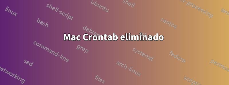 Mac Crontab eliminado