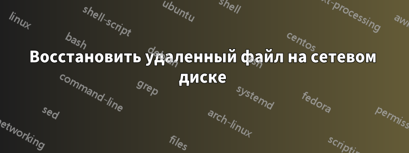 Восстановить удаленный файл на сетевом диске
