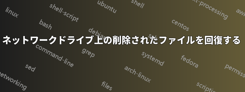 ネットワークドライブ上の削除されたファイルを回復する
