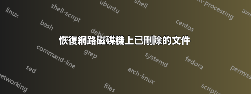 恢復網路磁碟機上已刪除的文件