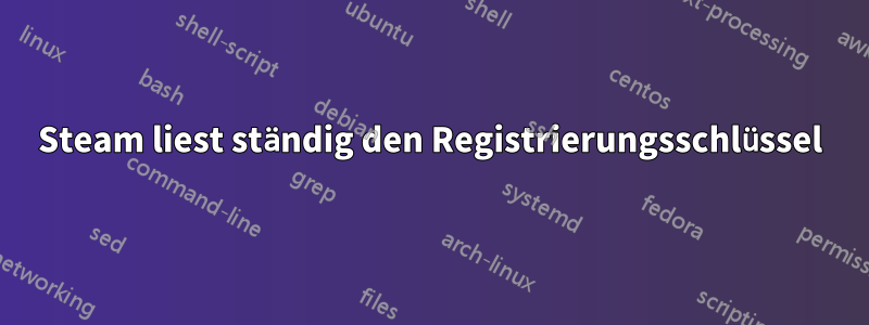 Steam liest ständig den Registrierungsschlüssel