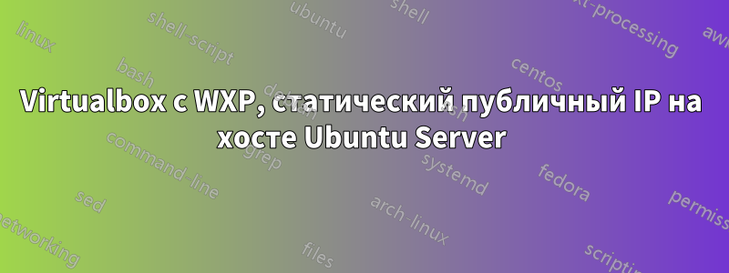 Virtualbox с WXP, статический публичный IP на хосте Ubuntu Server