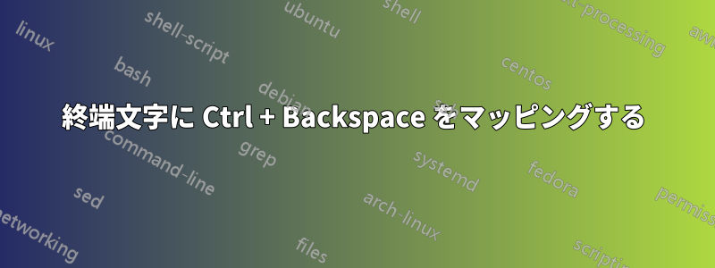 終端文字に Ctrl + Backspace をマッピングする