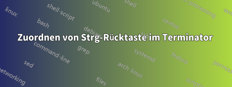 Zuordnen von Strg-Rücktaste im Terminator