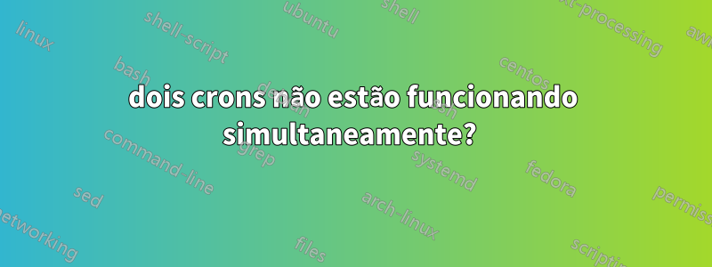 dois crons não estão funcionando simultaneamente? 
