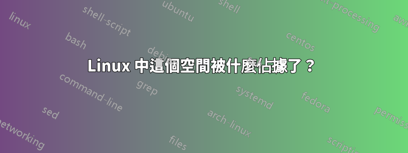 Linux 中這個空間被什麼佔據了?