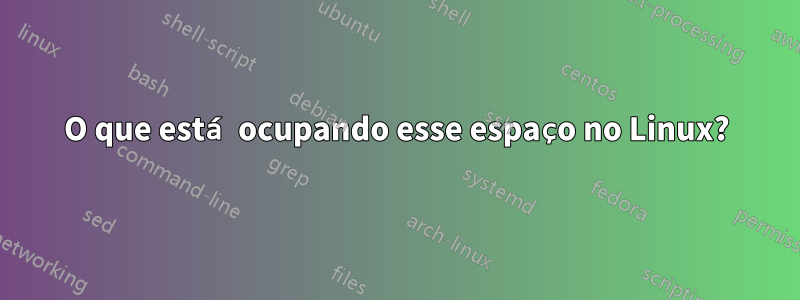 O que está ocupando esse espaço no Linux?