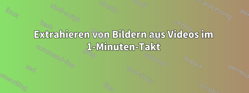 Extrahieren von Bildern aus Videos im 1-Minuten-Takt