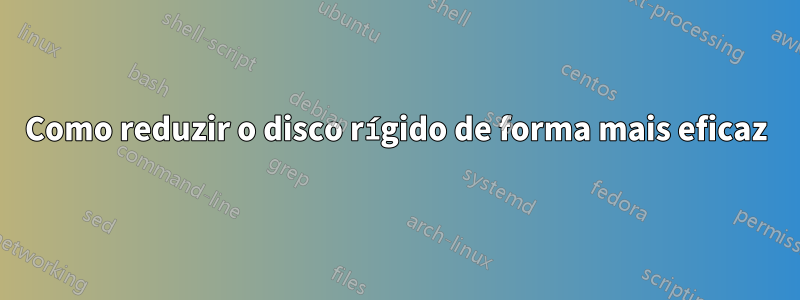 Como reduzir o disco rígido de forma mais eficaz
