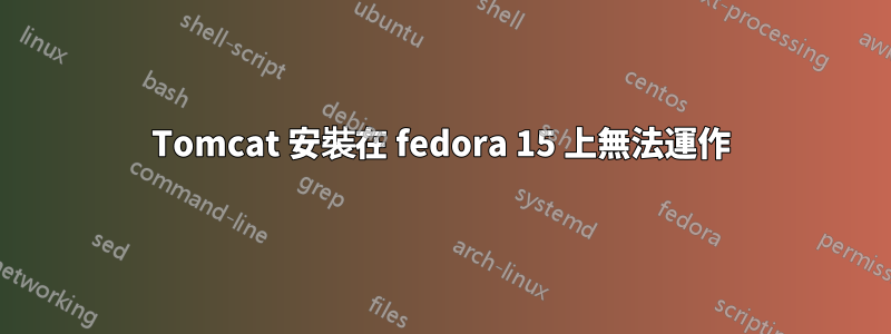 Tomcat 安裝在 fedora 15 上無法運作