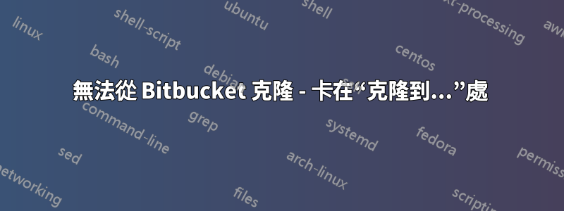 無法從 Bitbucket 克隆 - 卡在“克隆到...”處