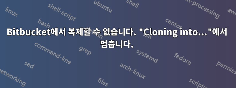 Bitbucket에서 복제할 수 없습니다. "Cloning into..."에서 멈춥니다.