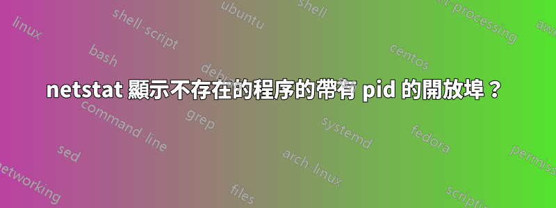 netstat 顯示不存在的程序的帶有 pid 的開放埠？