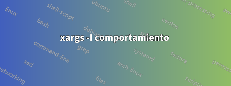 xargs -I comportamiento