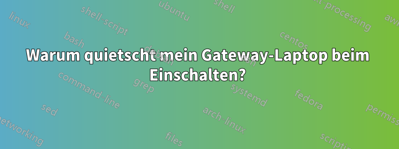 Warum quietscht mein Gateway-Laptop beim Einschalten?