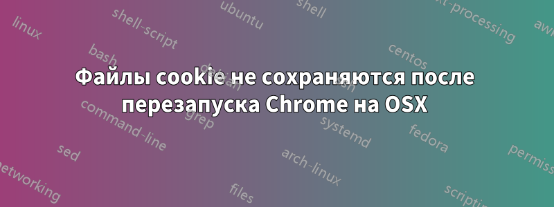 Файлы cookie не сохраняются после перезапуска Chrome на OSX