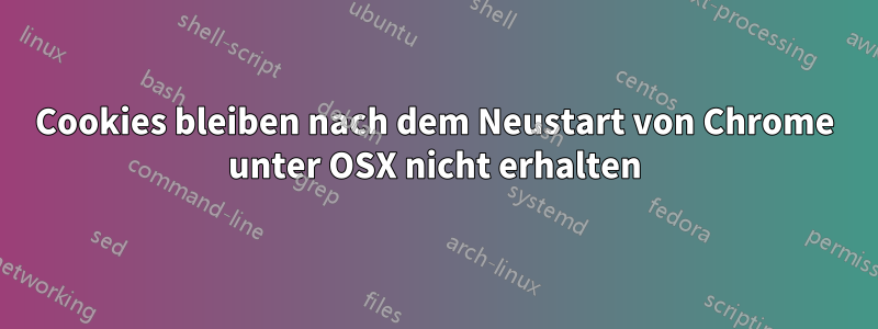 Cookies bleiben nach dem Neustart von Chrome unter OSX nicht erhalten