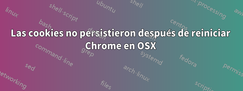 Las cookies no persistieron después de reiniciar Chrome en OSX