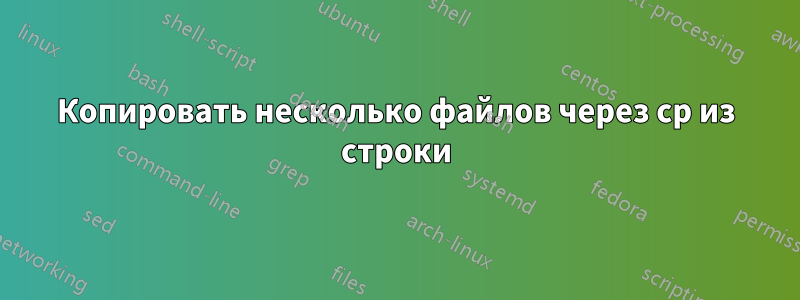 Копировать несколько файлов через cp из строки