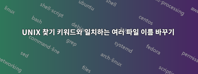 UNIX 찾기 키워드와 일치하는 여러 파일 이름 바꾸기