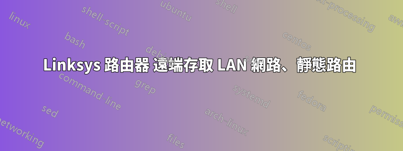 Linksys 路由器 遠端存取 LAN 網路、靜態路由