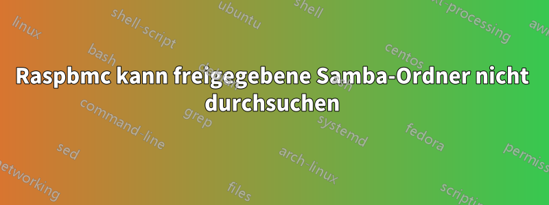 Raspbmc kann freigegebene Samba-Ordner nicht durchsuchen