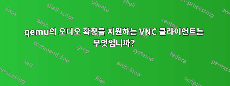 qemu의 오디오 확장을 지원하는 VNC 클라이언트는 무엇입니까?