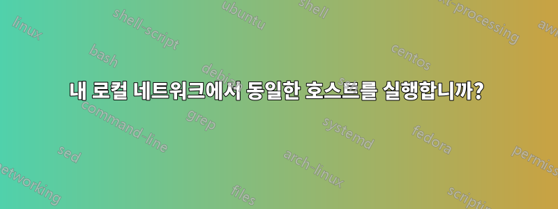 내 로컬 네트워크에서 동일한 호스트를 실행합니까?