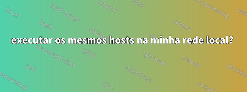 executar os mesmos hosts na minha rede local?