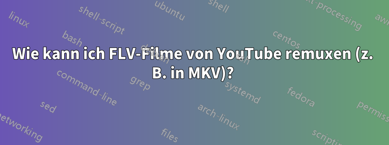 Wie kann ich FLV-Filme von YouTube remuxen (z. B. in MKV)?