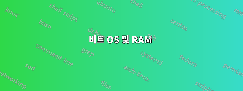 64비트 OS 및 RAM