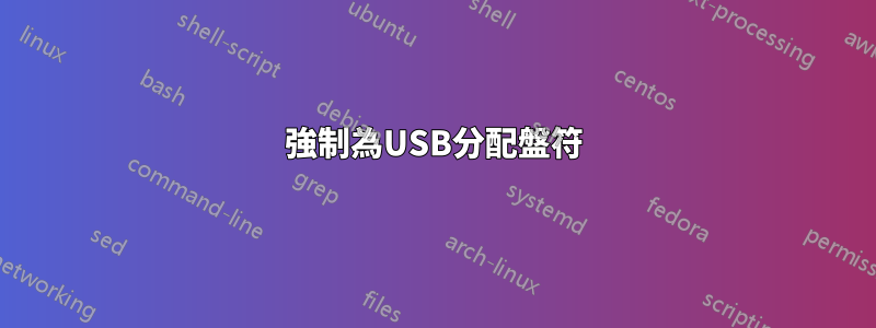 強制為USB分配盤符