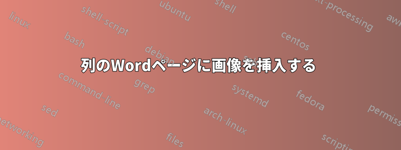 2列のWordページに画像を挿入する