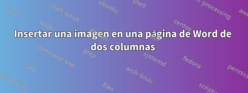 Insertar una imagen en una página de Word de dos columnas