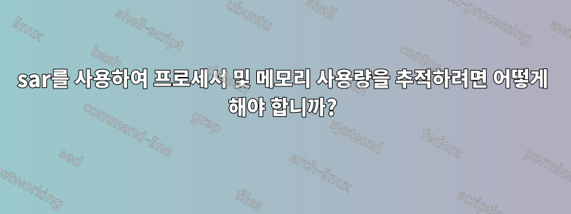 sar를 사용하여 프로세서 및 메모리 사용량을 추적하려면 어떻게 해야 합니까?