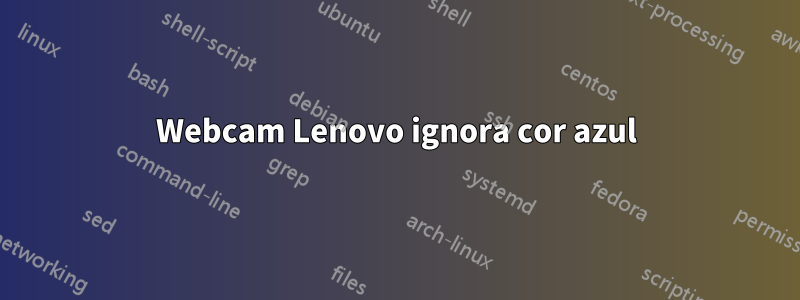 Webcam Lenovo ignora cor azul