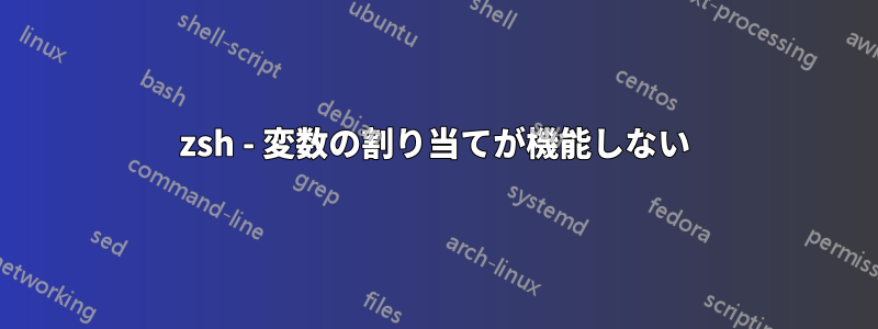 zsh - 変数の割り当てが機能しない