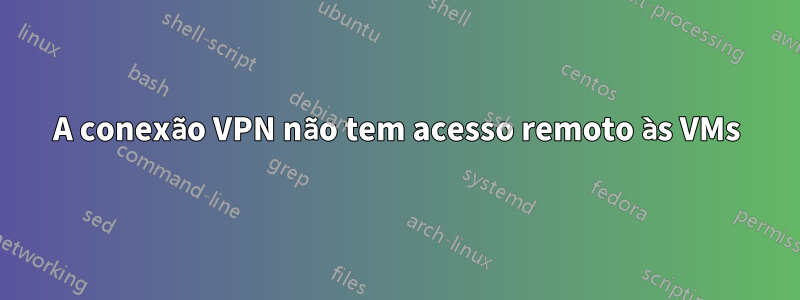 A conexão VPN não tem acesso remoto às VMs