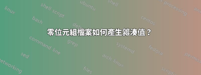 零位元組檔案如何產生雜湊值？