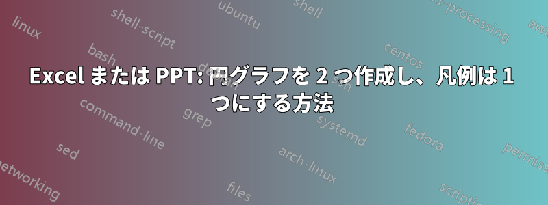 Excel または PPT: 円グラフを 2 つ作成し、凡例は 1 つにする方法