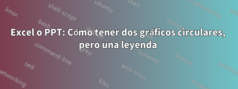 Excel o PPT: Cómo tener dos gráficos circulares, pero una leyenda