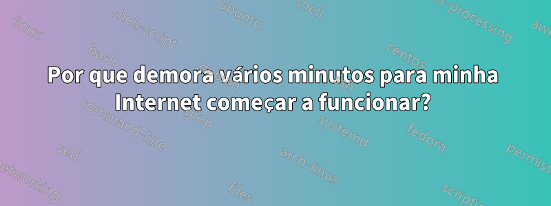 Por que demora vários minutos para minha Internet começar a funcionar?