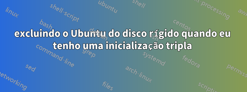 excluindo o Ubuntu do disco rígido quando eu tenho uma inicialização tripla