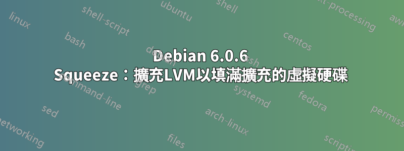 Debian 6.0.6 Squeeze：擴充LVM以填滿擴充的虛擬硬碟