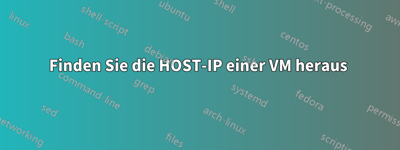 Finden Sie die HOST-IP einer VM heraus