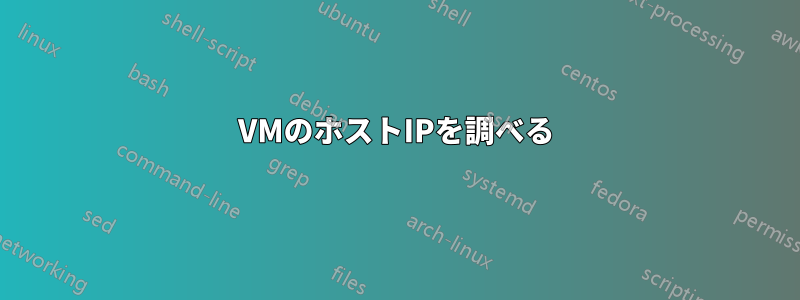 VMのホストIPを調べる