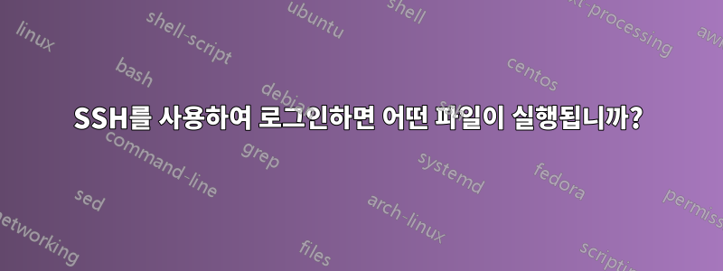 SSH를 사용하여 로그인하면 어떤 파일이 실행됩니까?