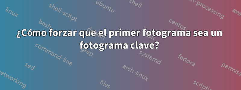 ¿Cómo forzar que el primer fotograma sea un fotograma clave?