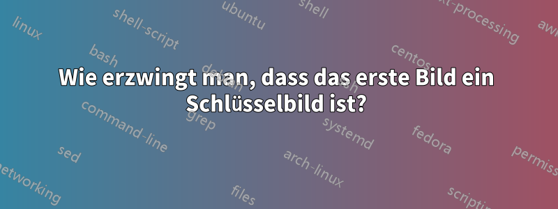 Wie erzwingt man, dass das erste Bild ein Schlüsselbild ist?